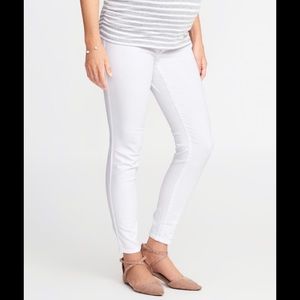 Maternity white jeans